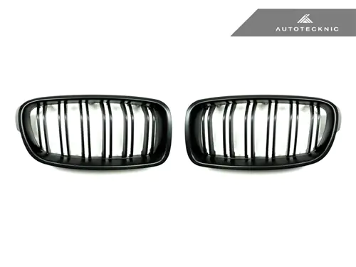 AUTOTECKNIC DUAL-SLATS STEALTH BLACK FRONT GRILLE SET – F30 3-SERIES