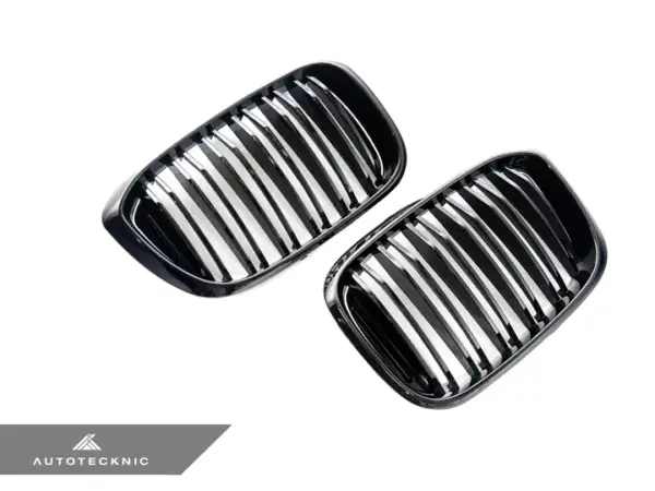 AUTOTECKNIC PAINTED DUAL-SLAT GLAZING BLACK FRONT GRILLE SET – G01 X3 | G02 X4 PRE-LCI