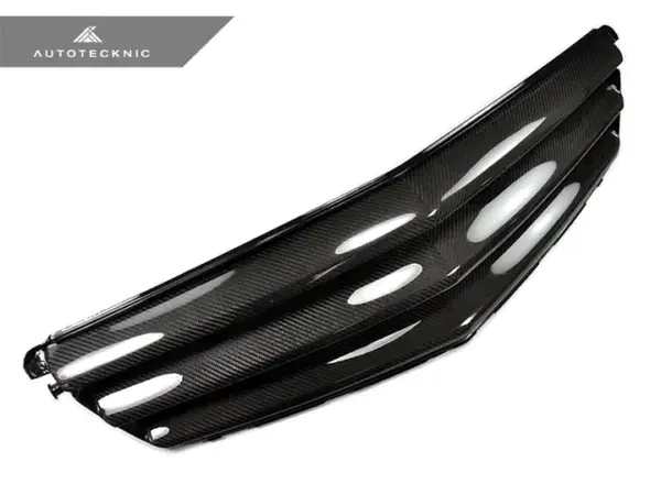 AUTOTECKNIC REPLACEMENT CARBON FIBER FRONT GRILLE – MERCEDES BENZ W204 C-CLASS SEDAN (2008-2013)