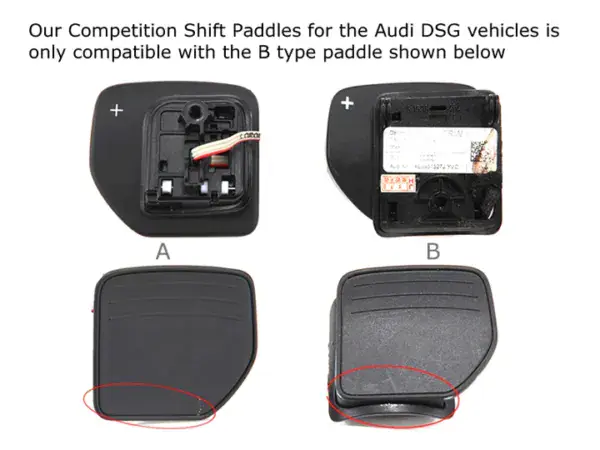 AUTOTECKNIC GLAZING BLACK COMPETITION SHIFT PADDLES – AUDI DSG VEHICLES