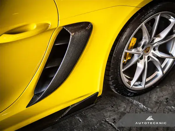 AUTOTECKNIC DRY CARBON GT4 STYLE SIDE INTAKE SCOOPS – PORSCHE 718 CAYMAN | BOXSTER